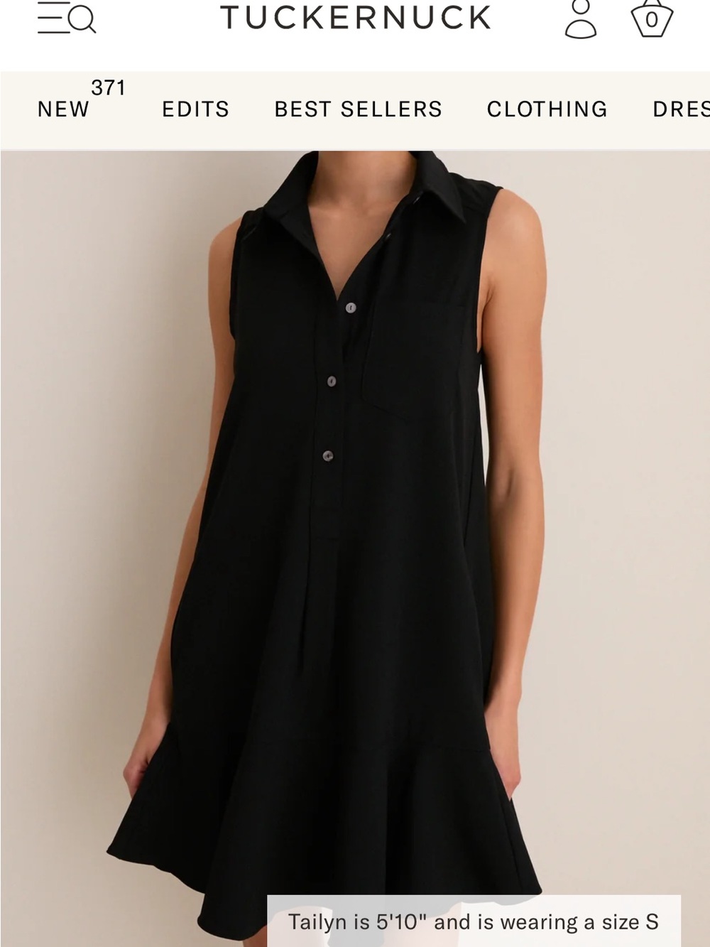 Tuckernuck Callahan shirt dress Button-Front Swing Dress - Black xs